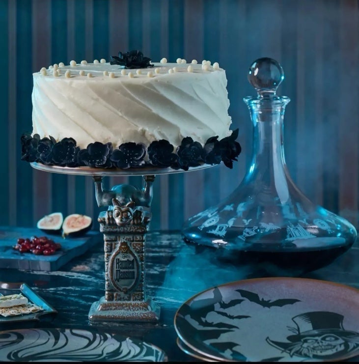 DISNEY HAUNTED MANSION WALLPAPER GARGOYLE PORCELAIN CAKE STAND
