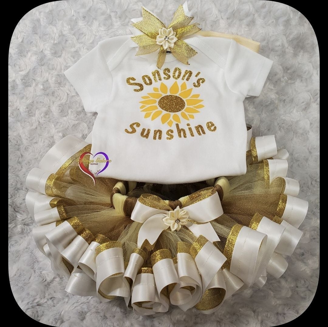 Sunflower Ribbon Trim tutuoutfit