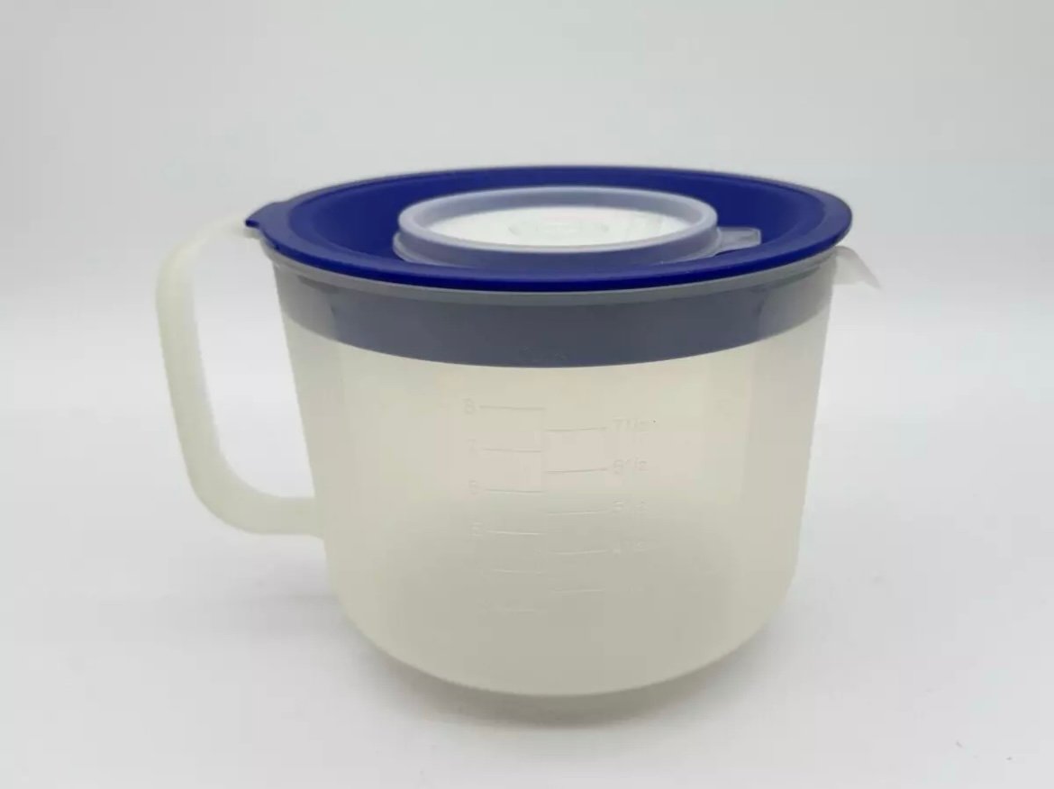 3 Piece Tupperware Mix-N-Stor Batter Measuring Bowl Pitcher 8 Cup 1628 1629 733.