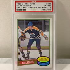 Mark Messier 1980 O Pee Chee #289 PSA Graded 6 Ex-Mt
