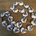 Vintage Chinese white and blue porcelain bead necklace