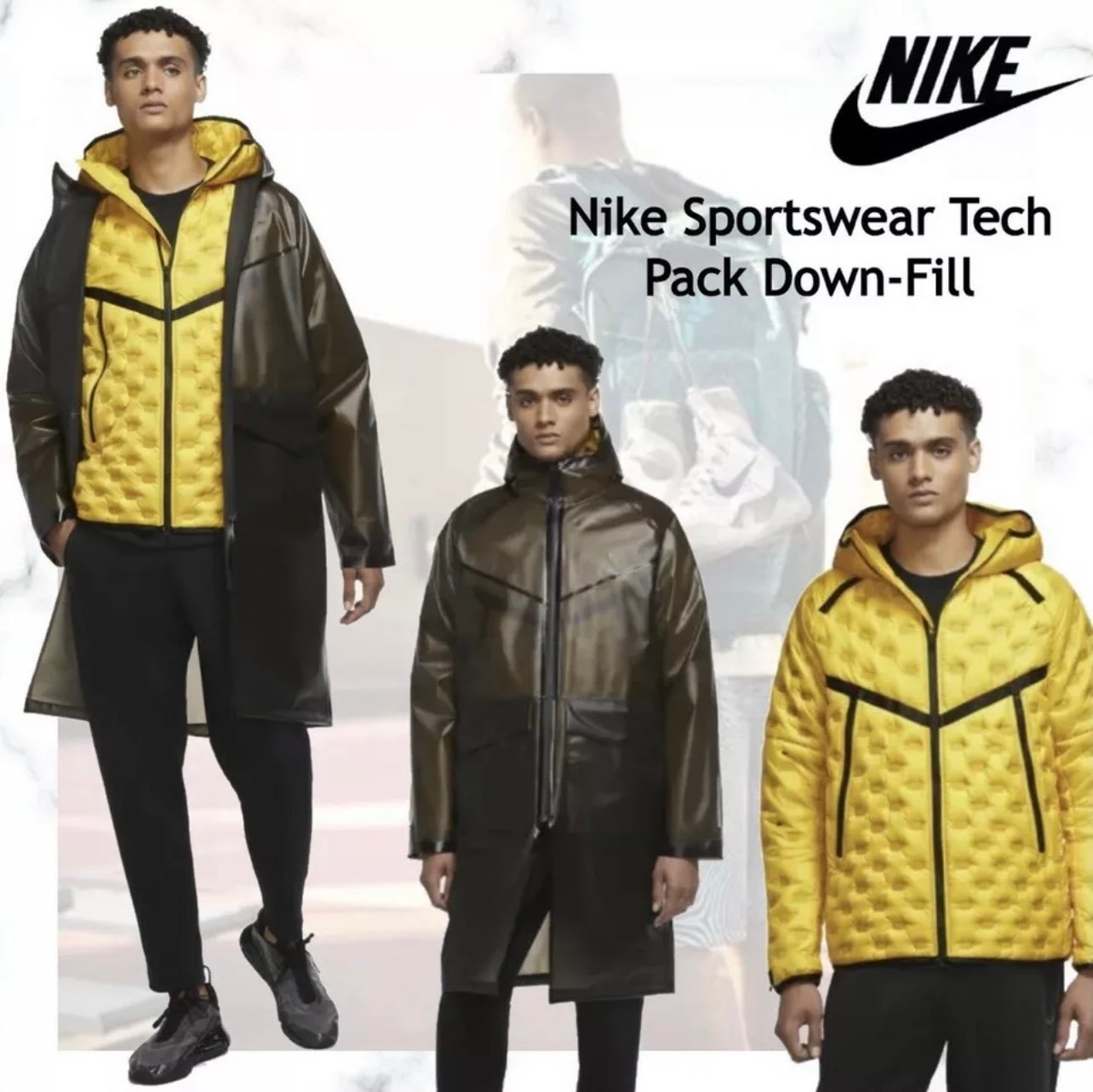 Nike Sportswear Tech Pack Down Fill Coat & Parka Jacket CU3770-010 Men's XXLT