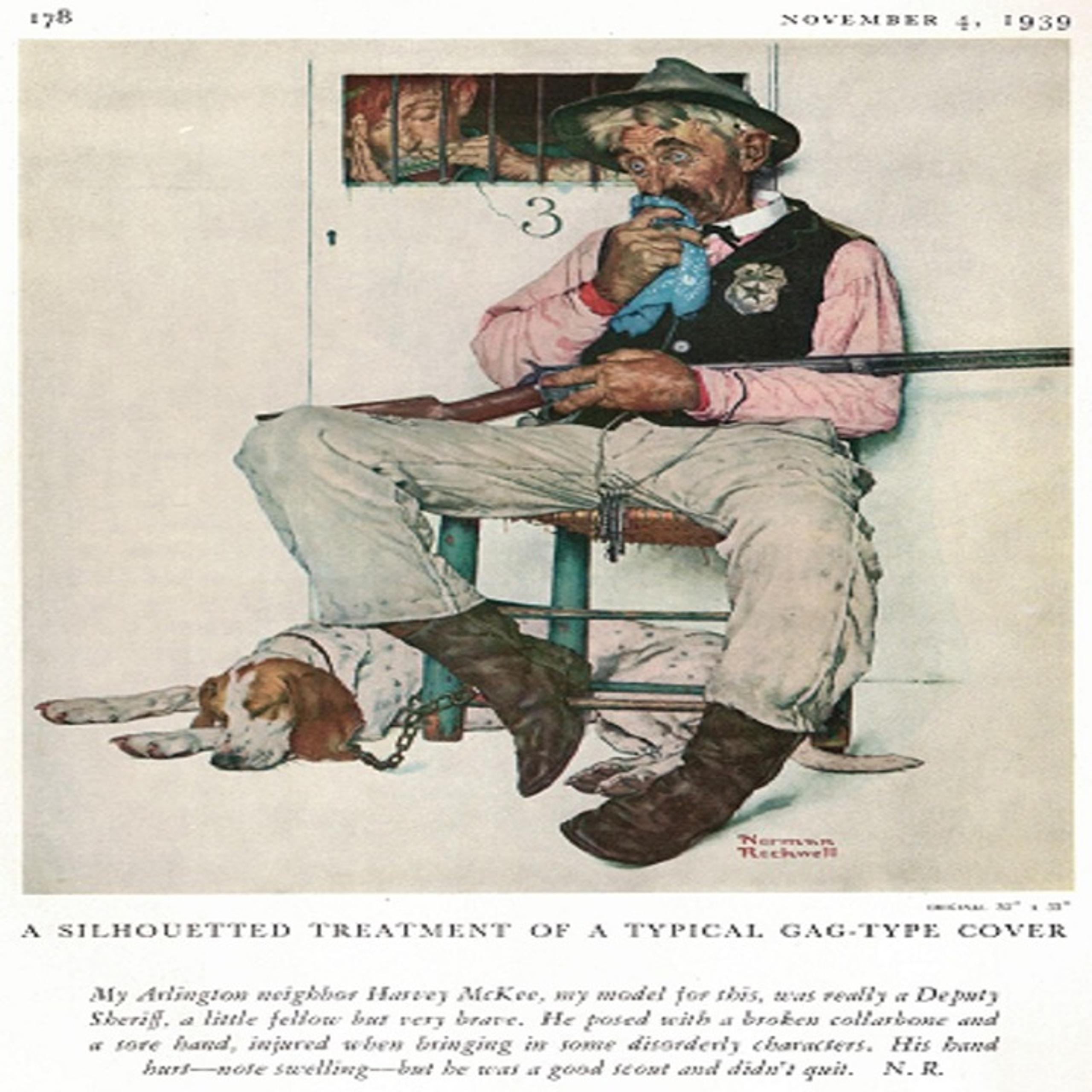 Norman Rockwell: “Saturday Evening Post Cover 11/4/39”, Extremely Rare Bookplate