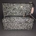 2 Victoria's Secret VS Fashion Show black satin silver rhinestone makeup bag