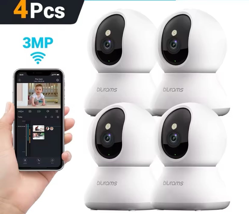 BRAND NEW 4 PC SECURITY CAMERAS WITH FREE SHIPPING!
