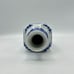 Vintage Intricate Blue & White Chinese Female Figures Motif Porcelain 7in Vase