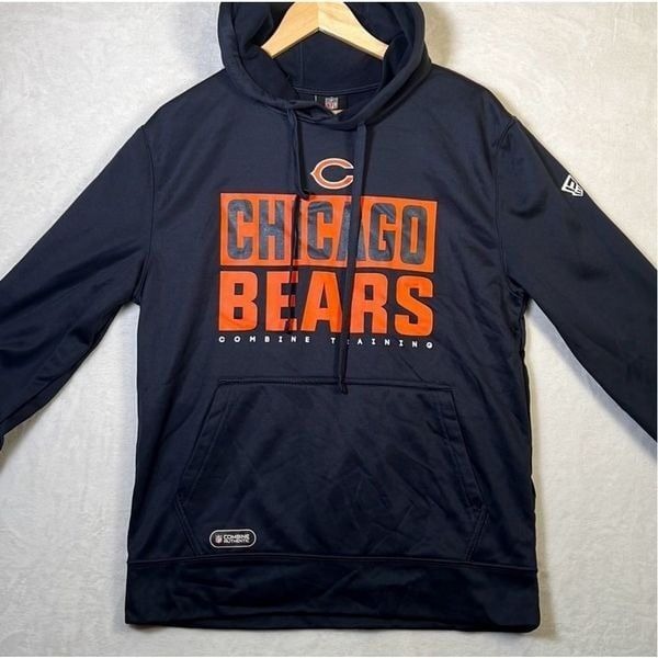 New Era Men's Chicago Bears Combine Offside Navy Hoodie Men Medium NWT