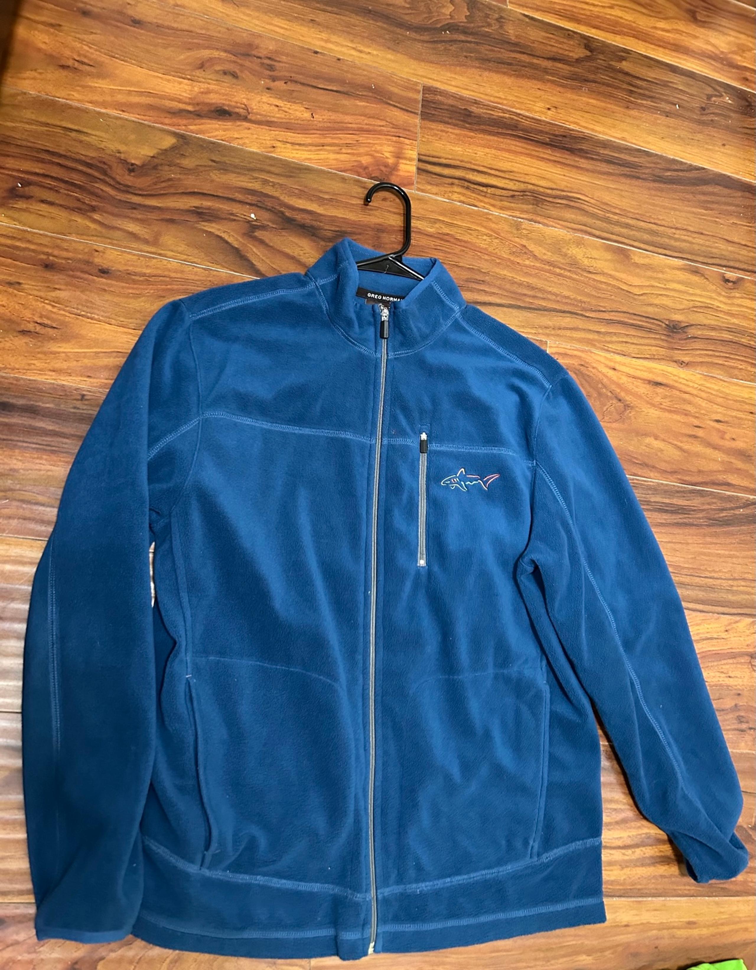 Greg Norman Sweater, Blue Long Sleeve, Medium, Used, Polyester, Zip Up