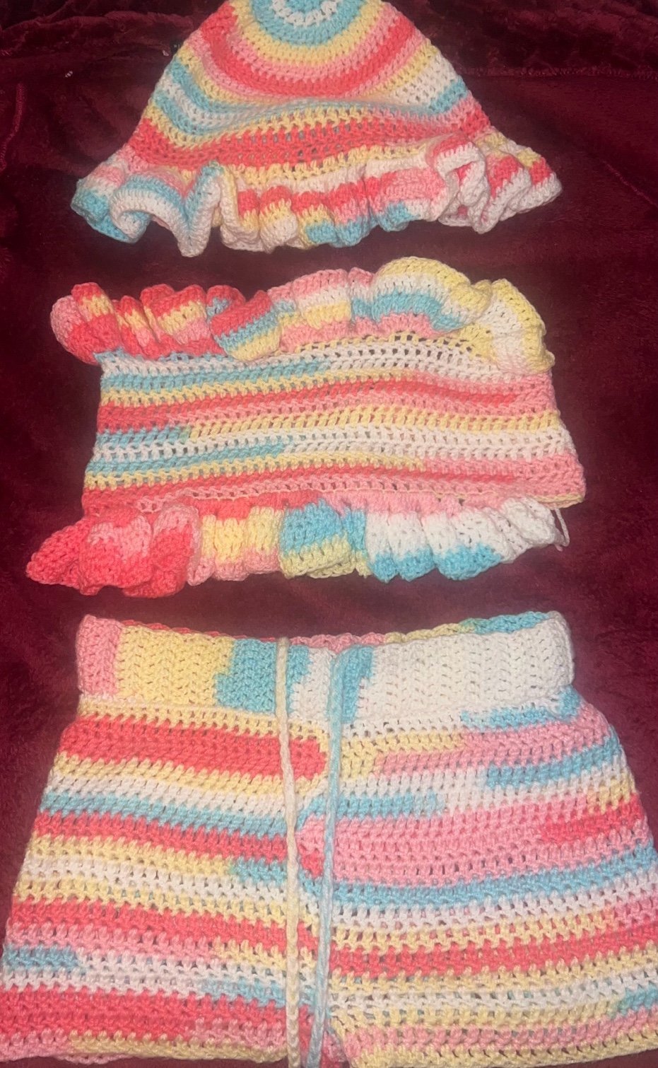 Crochet Three Piece Set
