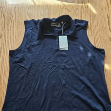 NWT Cutter and Buck women's xxxl navy blue sleeveless polo.