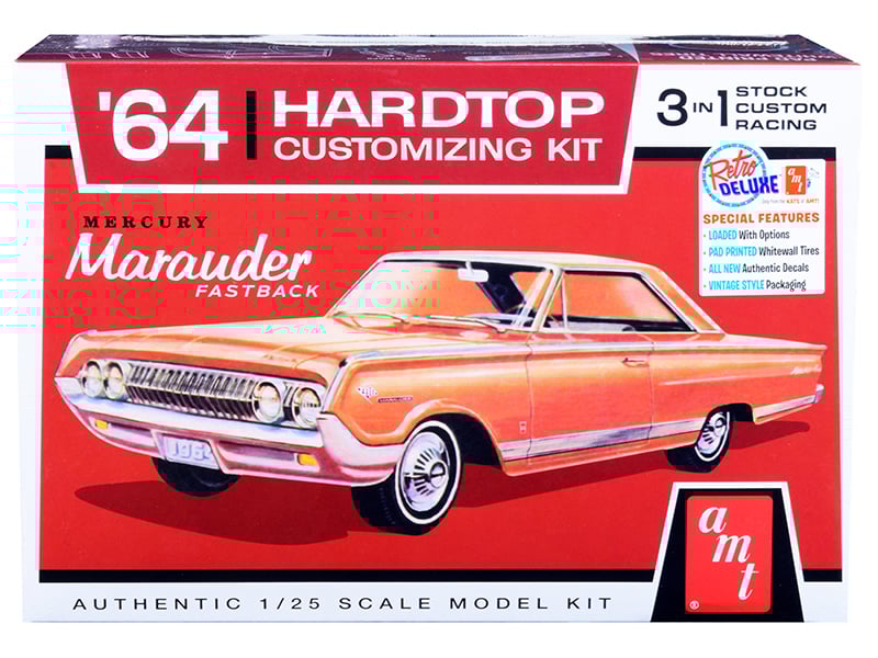 Skill 2 Model Kit 1964 Mercury Marauder Fastback 3-in-1 Kit 1/25 Scale Model by