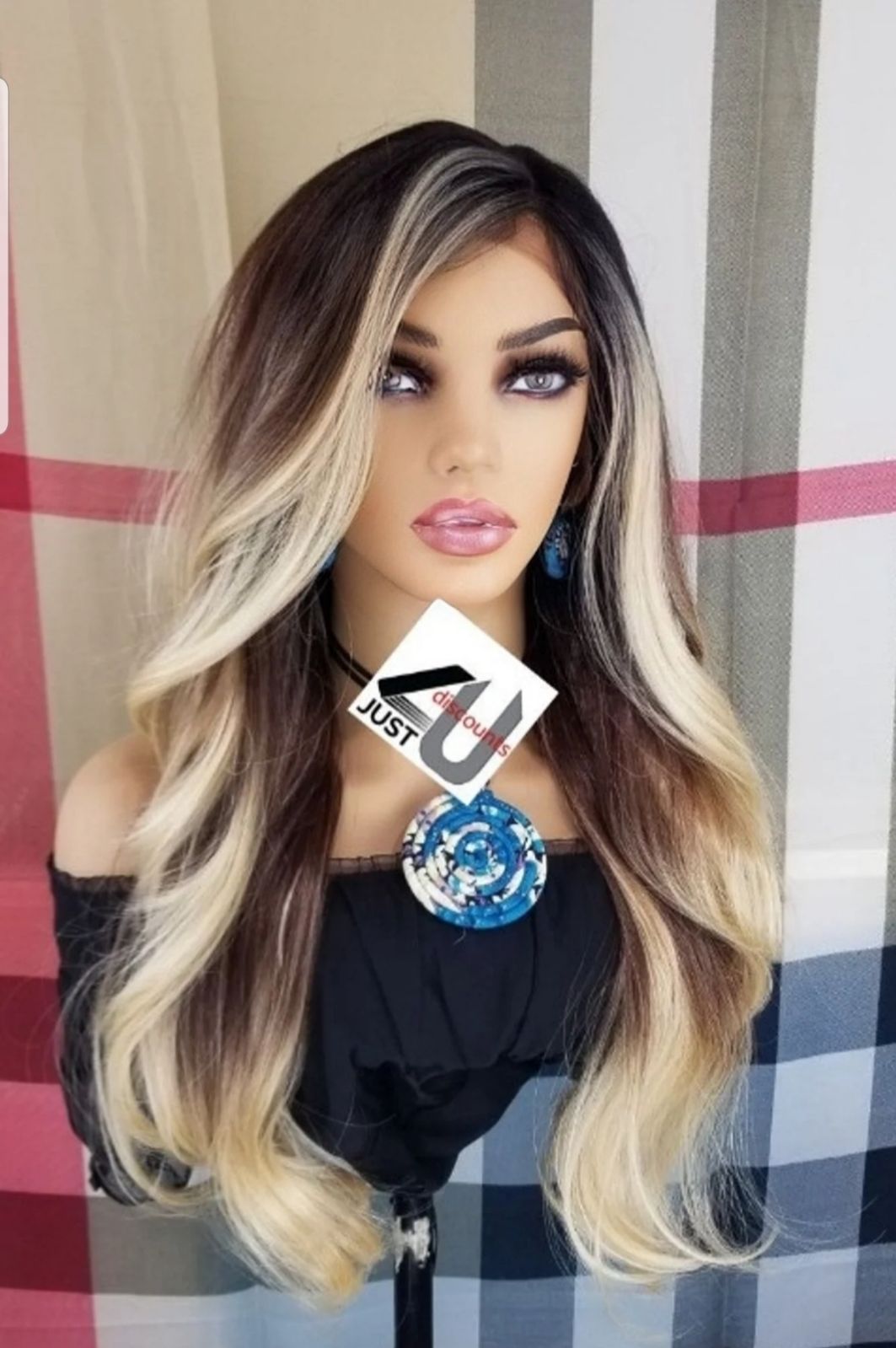RealityQueen brown blonde highlight wig