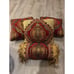 Vintage Croscill Imperial Empress Throw Pillows Red Velour Medallions