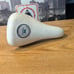 Retro Haro BMX Seat Integrated Post Cut White Nice Condition Slim Line 9x5 2000s