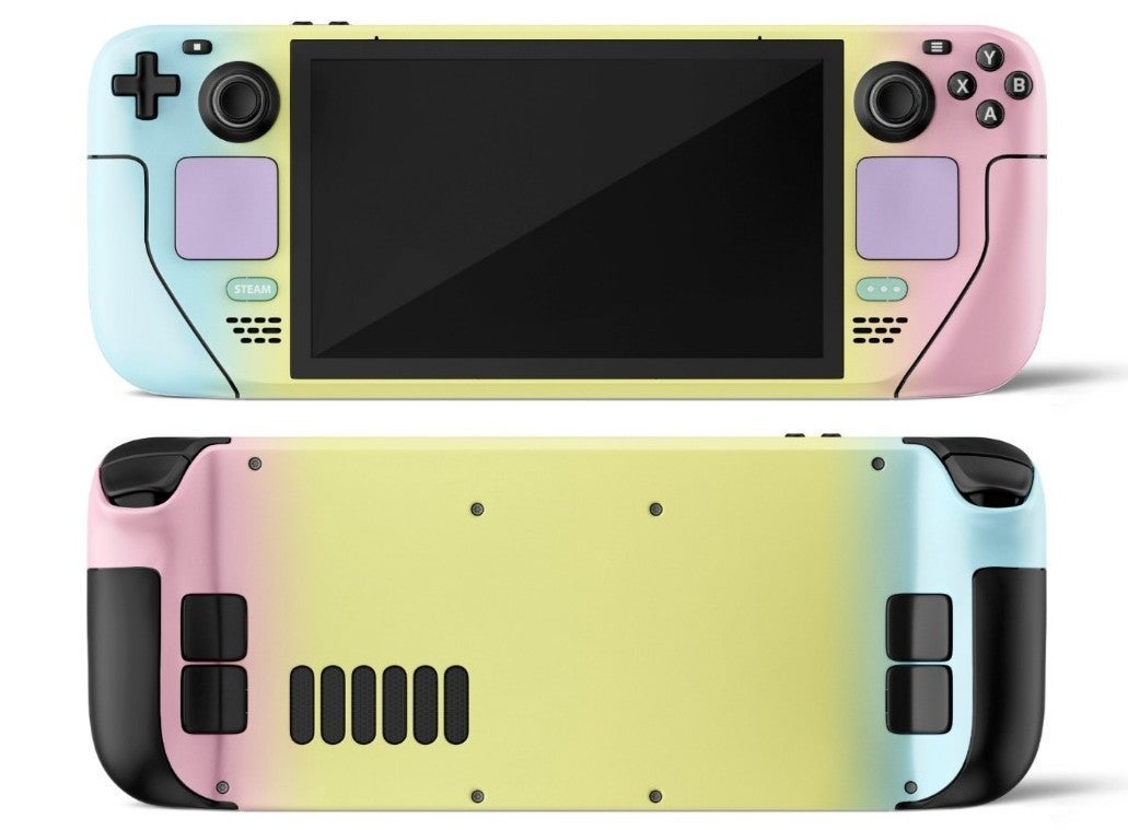 Retro Pastel Gradient Steam Deck Console Skin Cute 90s