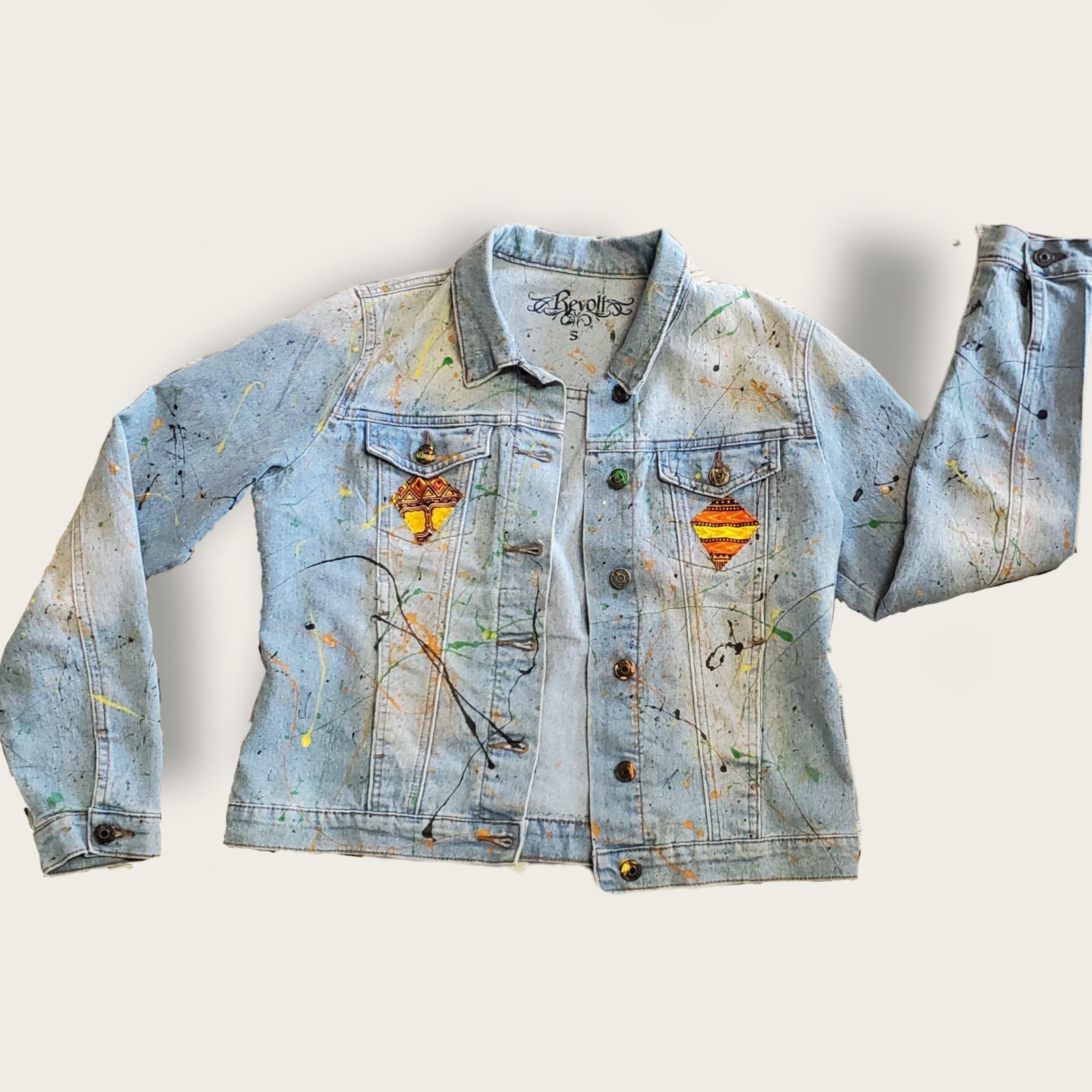 Rare Vintage Custom Revolt Denim Jacket