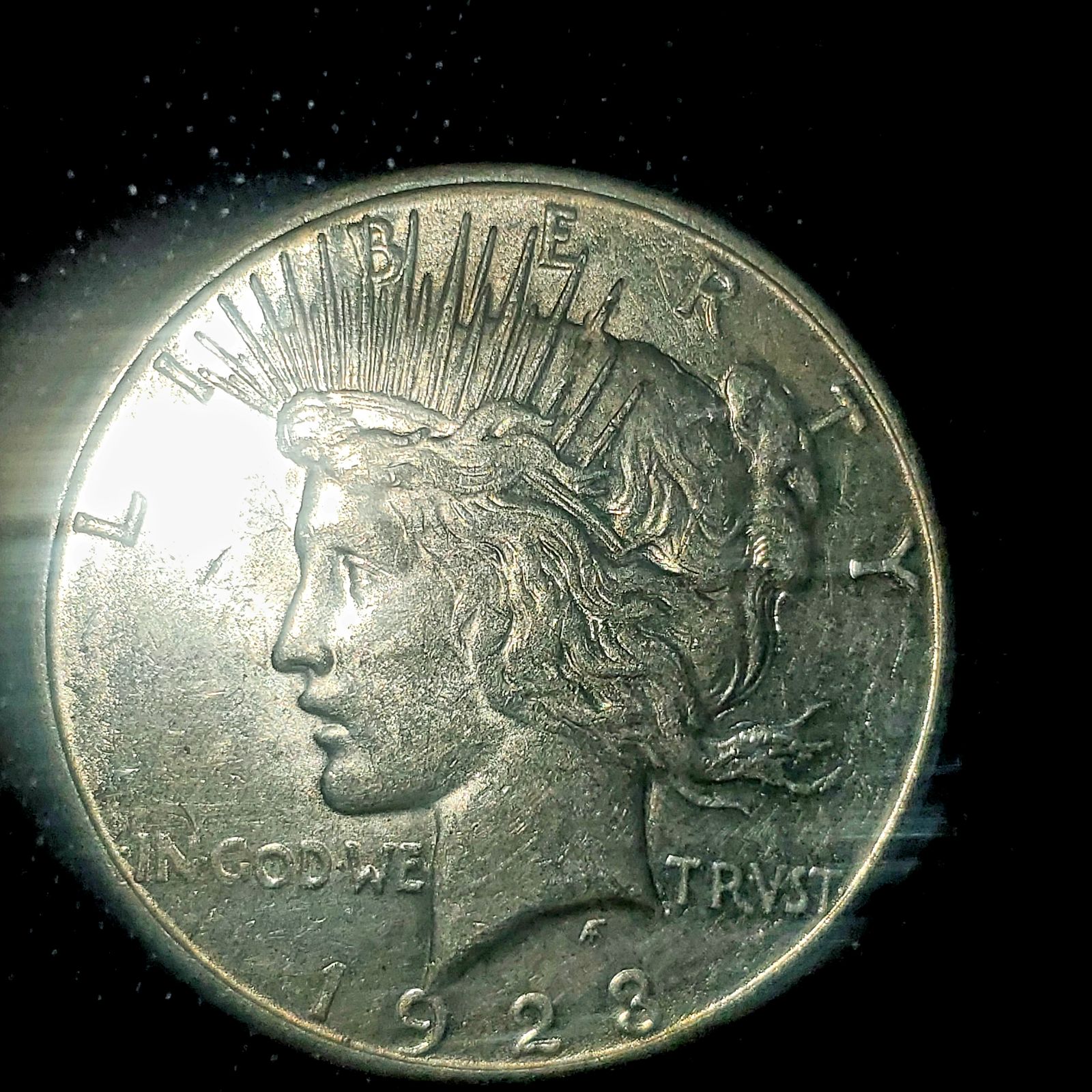 1923-S US Silver Peace Dollar AU