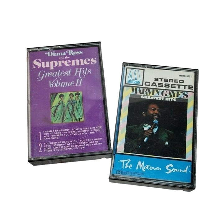 Diana Ross And The Supremes & Marvin Gaye Greatest Hits Cassette Tape Bundle