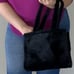 Black Vegan Fur Convertible Handbag
