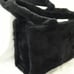 Black Vegan Fur Convertible Handbag
