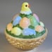Westmoreland Milk Glass Chick Eggs Basket Covered Candy Dish Hand Painted Easter