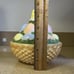 Westmoreland Milk Glass Chick Eggs Basket Covered Candy Dish Hand Painted Easter