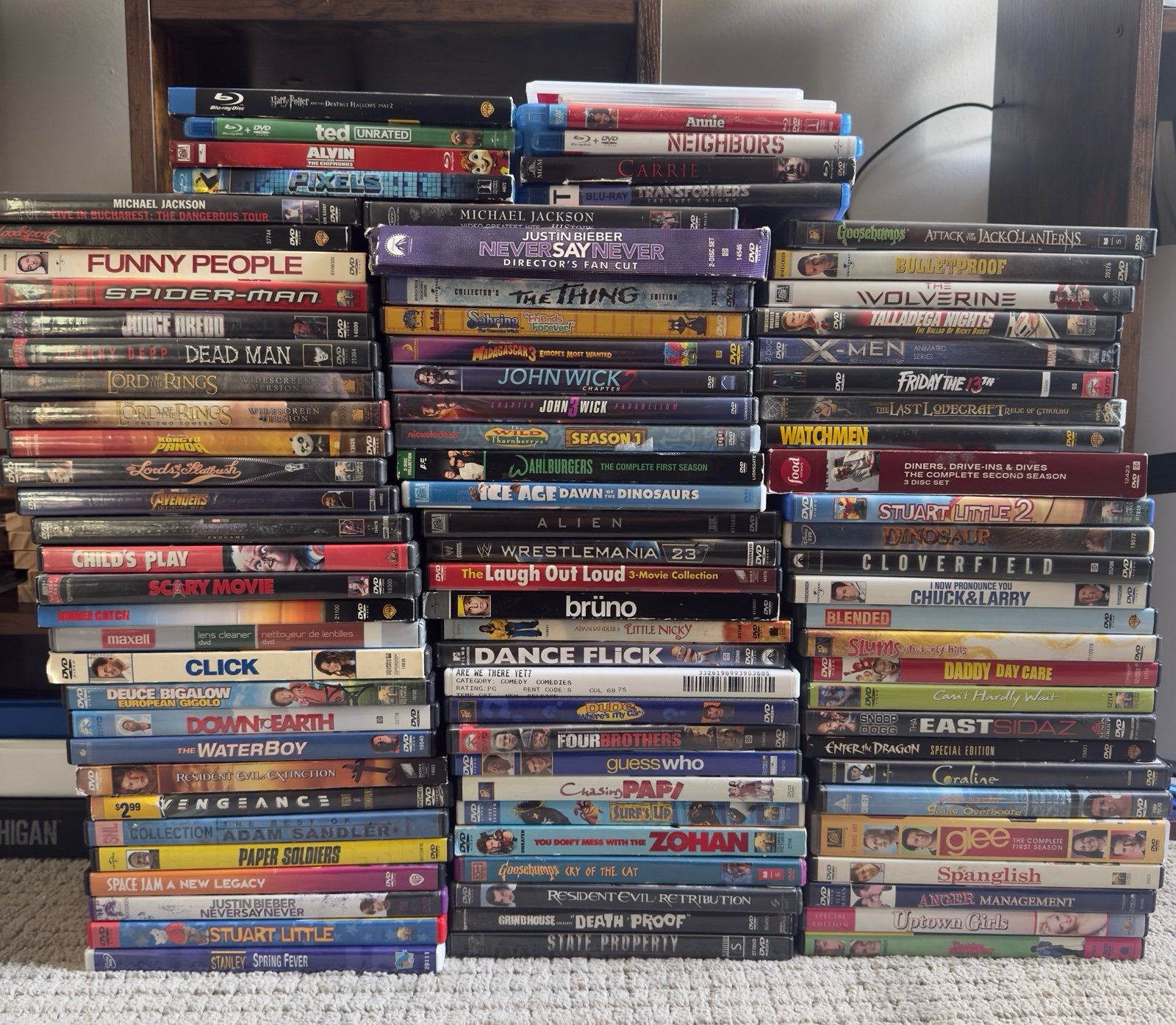 92 DVD/Blu-rays Lot