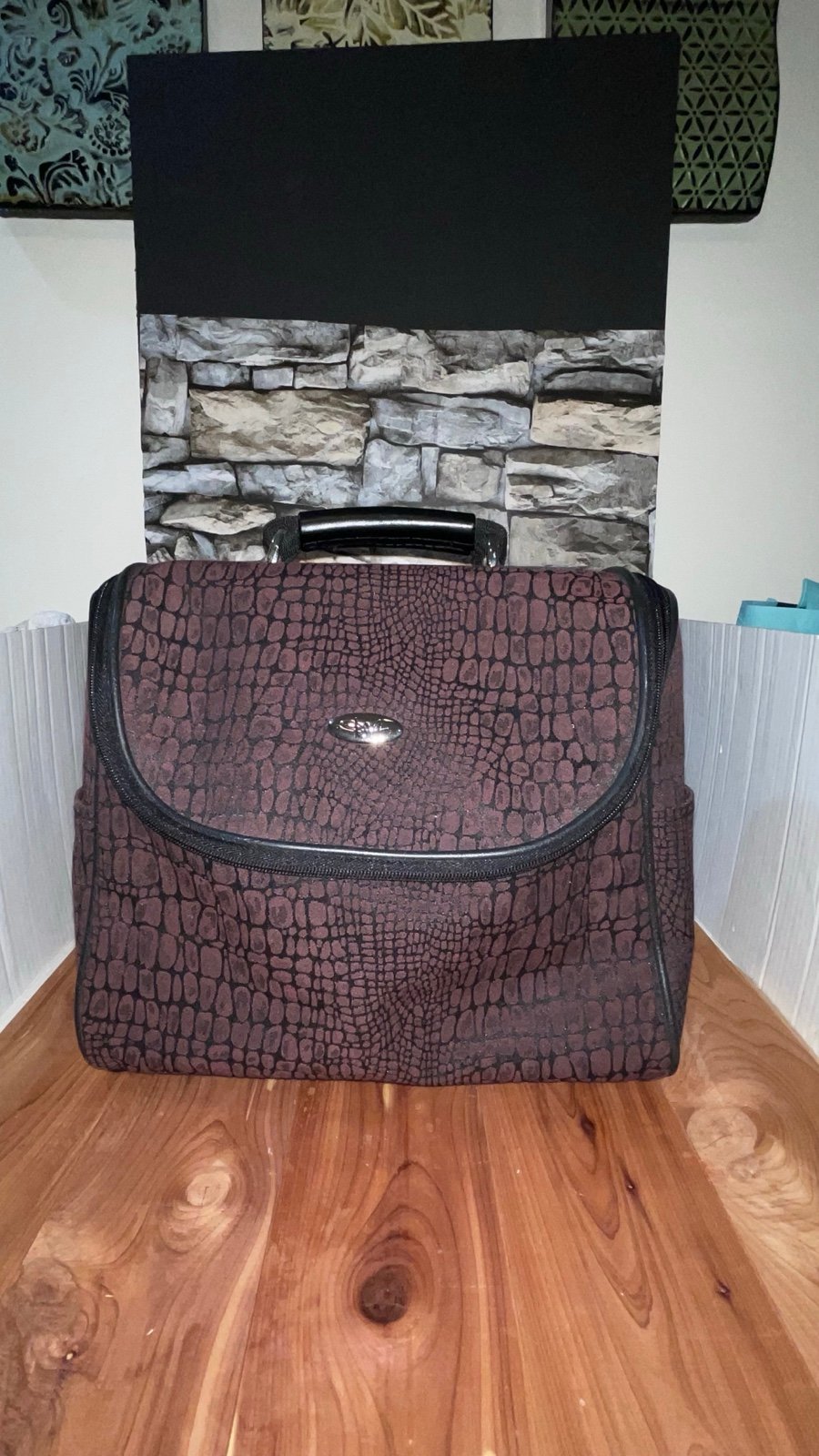 DVF Diane Von Furstenberg Tapestry Travel Overnight Bag Carry on Duffle Luggage