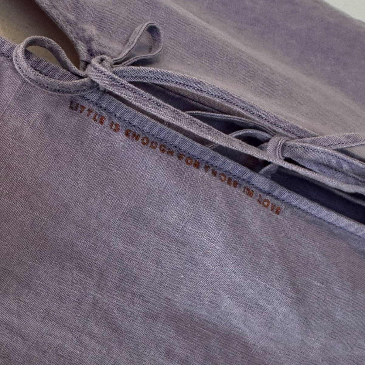 Cassi Namoda x J. Crew Apron Linen Dress Light Purple Lilac Size XL - detail