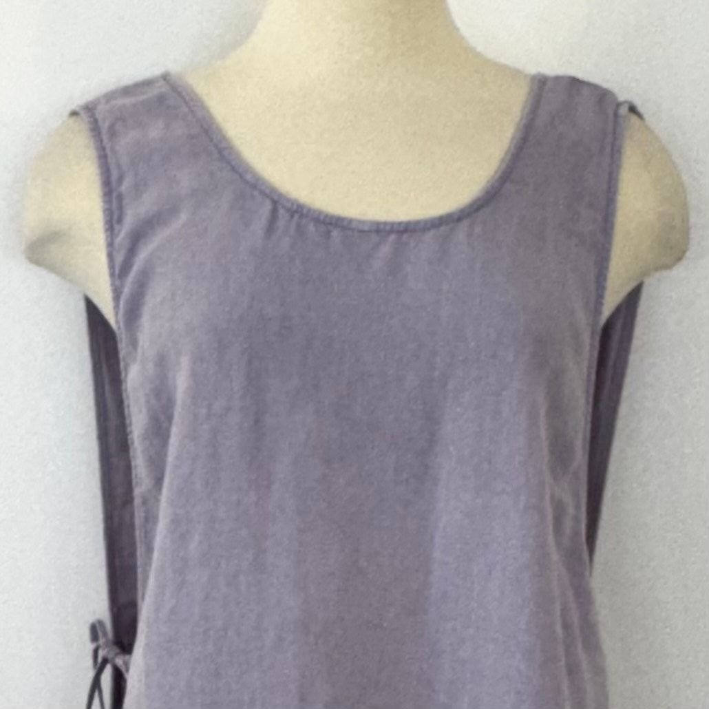 Cassi Namoda x J. Crew Apron Linen Dress Light Purple Lilac Size XL - detail
