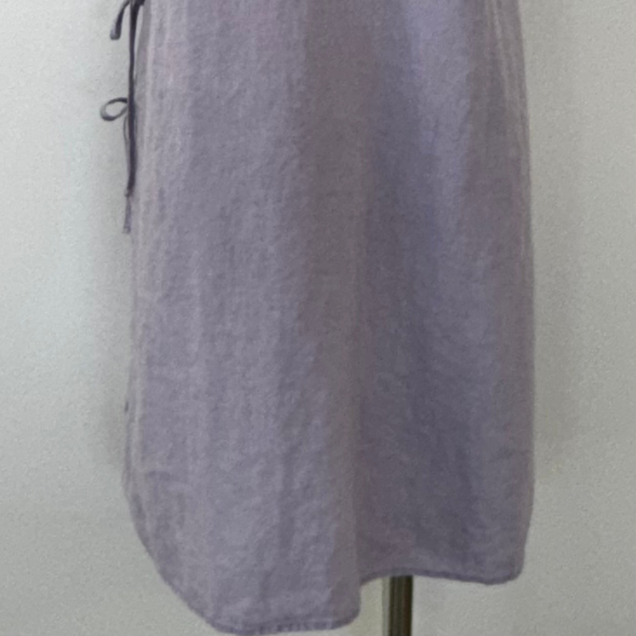 Cassi Namoda x J. Crew Apron Linen Dress Light Purple Lilac Size XL - detail
