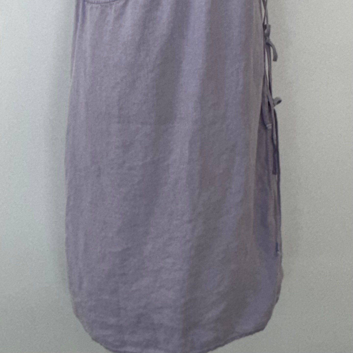 Cassi Namoda x J. Crew Apron Linen Dress Light Purple Lilac Size XL - detail