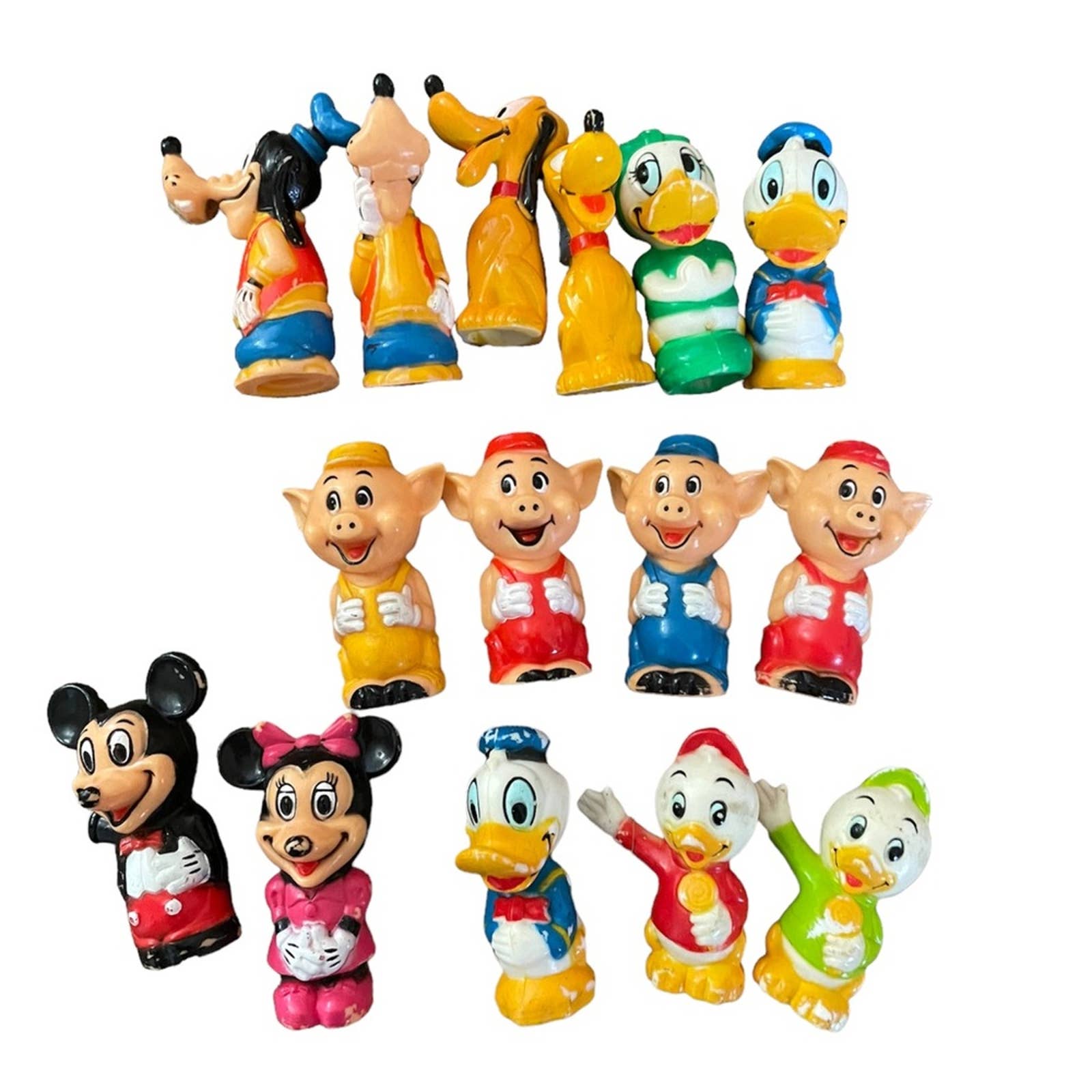 Vintage Lot of Mickey Mouse & Friends 1970’s Pencil Toppers (15 pieces)