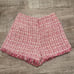 Lovers + Friends a Mini Skort - XS - Red White Pink Plaid Fringe Skirt / Short