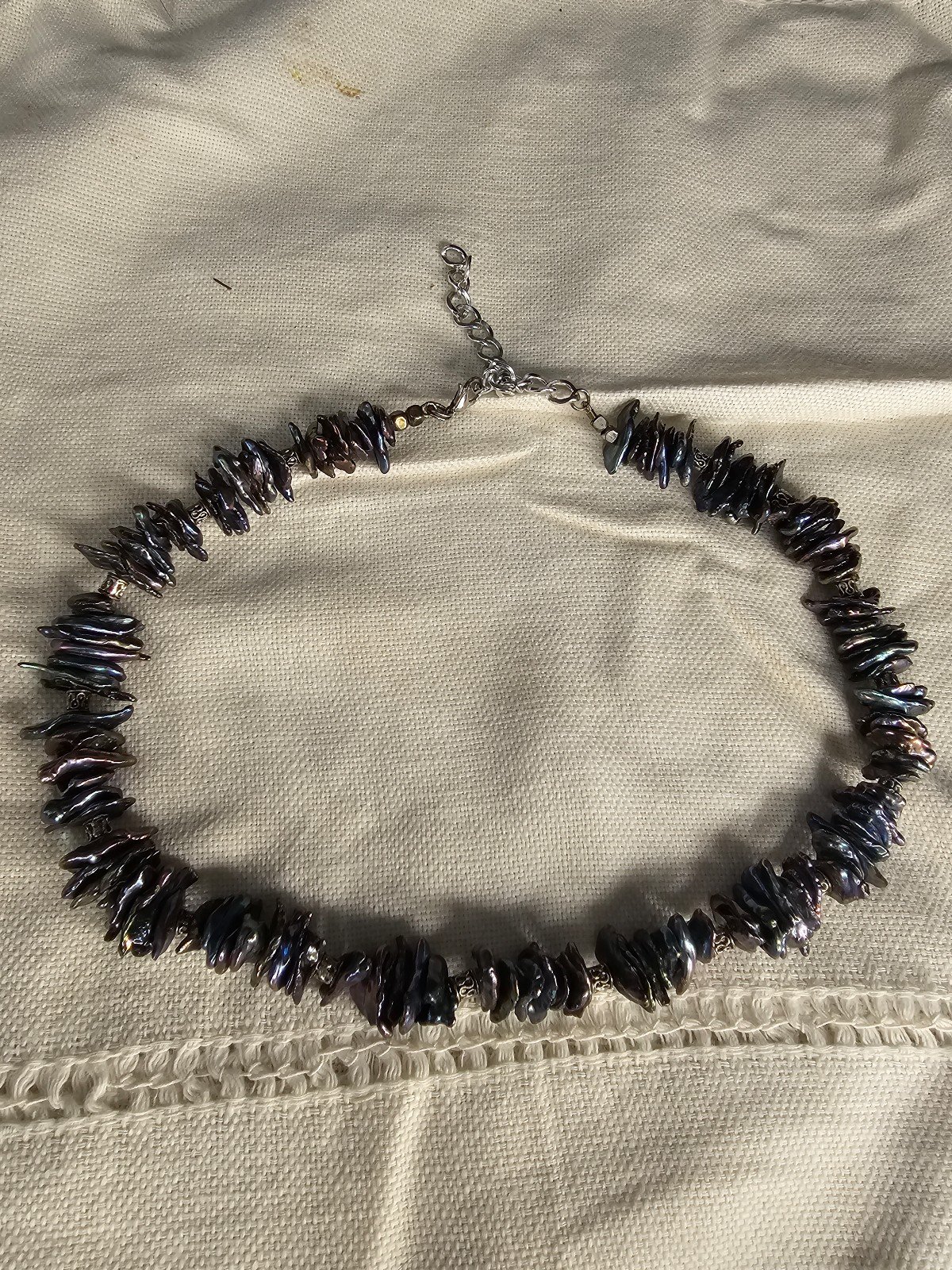 Handmade Keishi pearl necklace