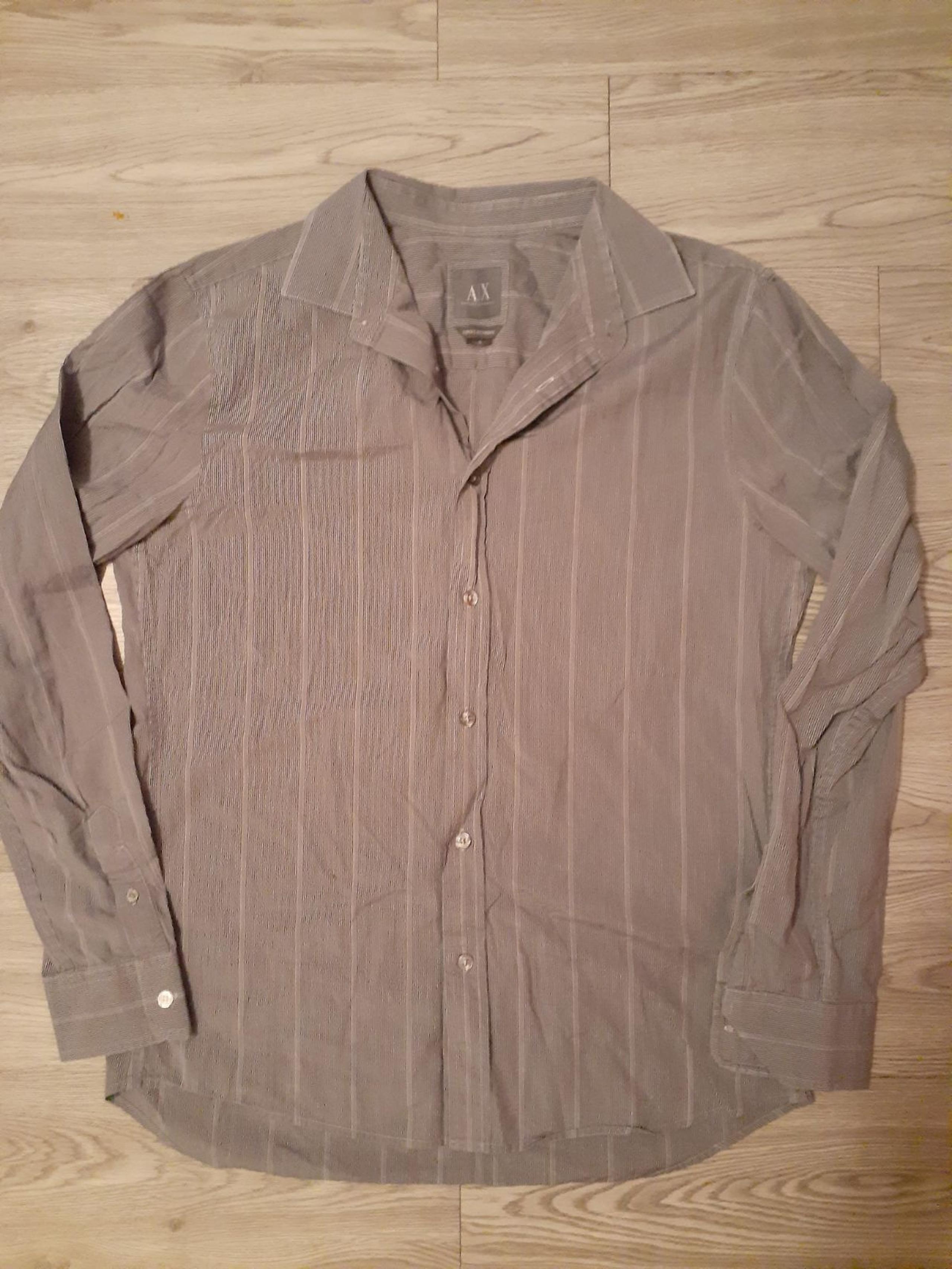 armani exchange button down long sleeve