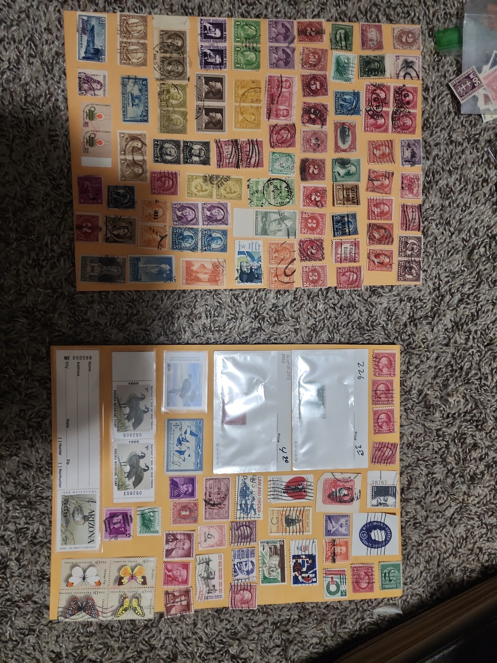 2 Sheet Good Value USA Stamps Incl. Duck Stamps Lot VK 77