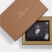 Coach small snap wallet with snowman print/silvertone hardware