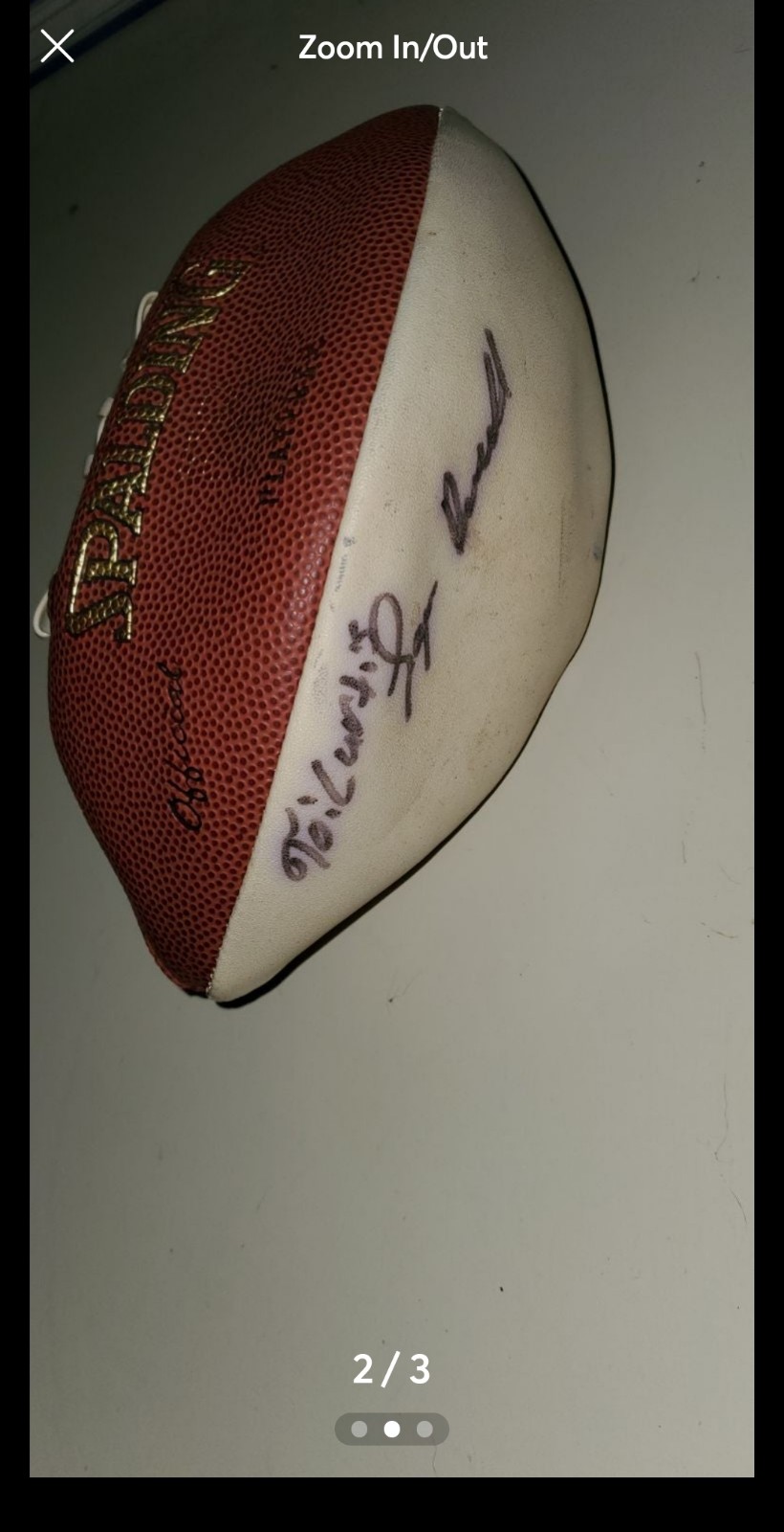autographed football