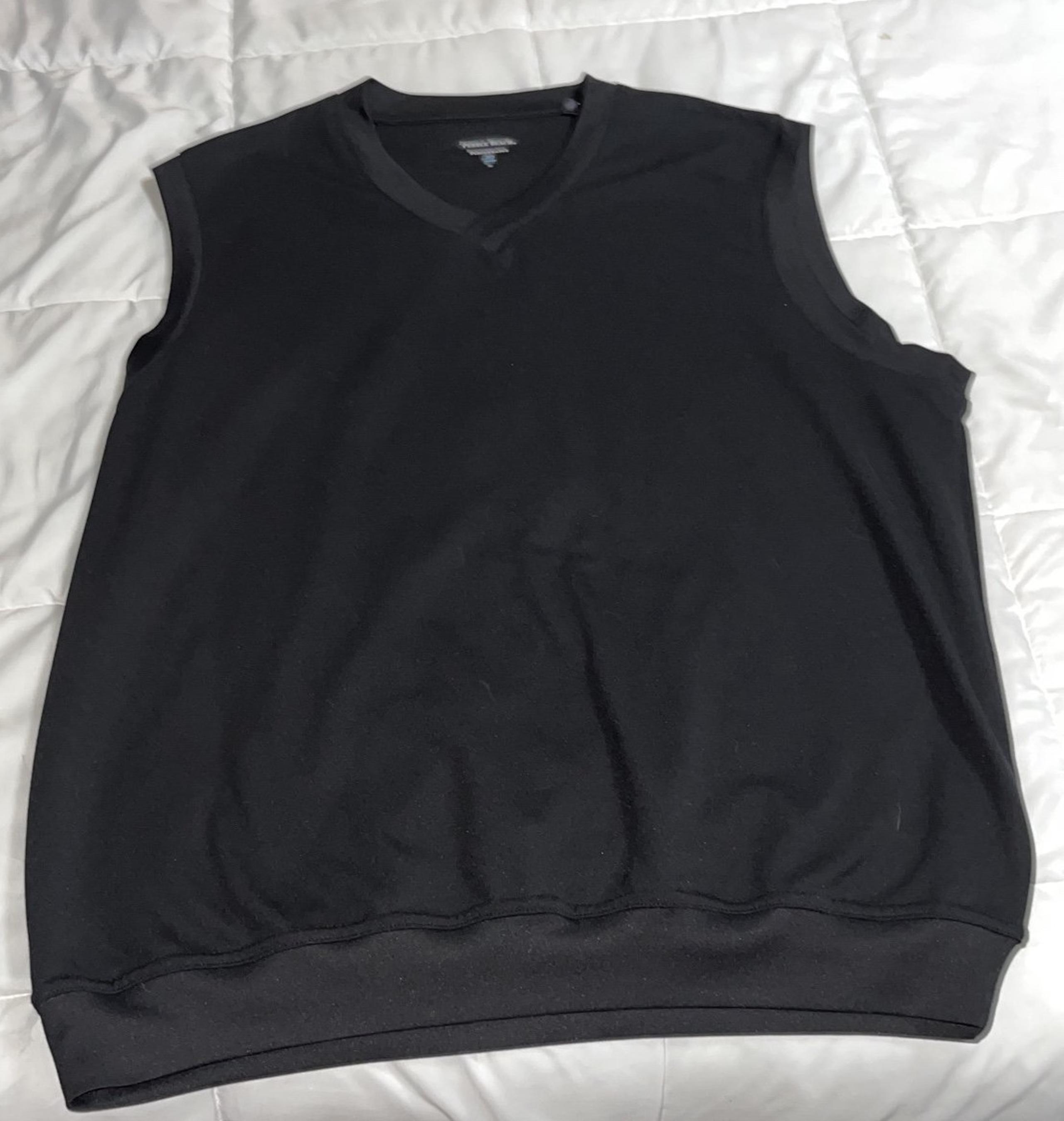 Pebble Beach black Sweater Vest mens size XL shirt extra large #2C