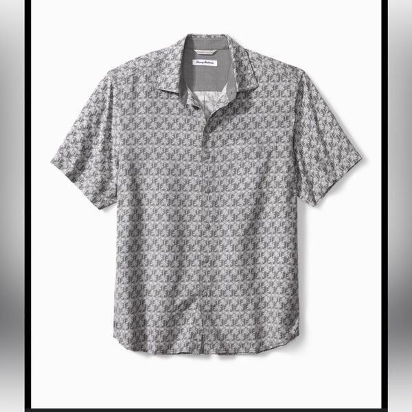 Tommy Bahama Big and Tall Palms Away Geo Camp Shirt| Size XXL