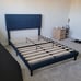 NEW Full Size Upholstered Fabric Platform Bed Frame with Adjustable Headboard