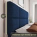NEW Full Size Upholstered Fabric Platform Bed Frame with Adjustable Headboard