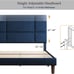 NEW Full Size Upholstered Fabric Platform Bed Frame with Adjustable Headboard