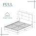 NEW Full Size Upholstered Fabric Platform Bed Frame with Adjustable Headboard