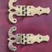 Set of 4 Heavy Metal Brass Surface Ice Box Hinges Vintage