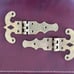 Set of 4 Heavy Metal Brass Surface Ice Box Hinges Vintage