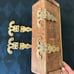 Set of 4 Heavy Metal Brass Surface Ice Box Hinges Vintage