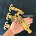 Set of 4 Heavy Metal Brass Surface Ice Box Hinges Vintage
