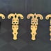 Set of 4 Heavy Metal Brass Surface Ice Box Hinges Vintage